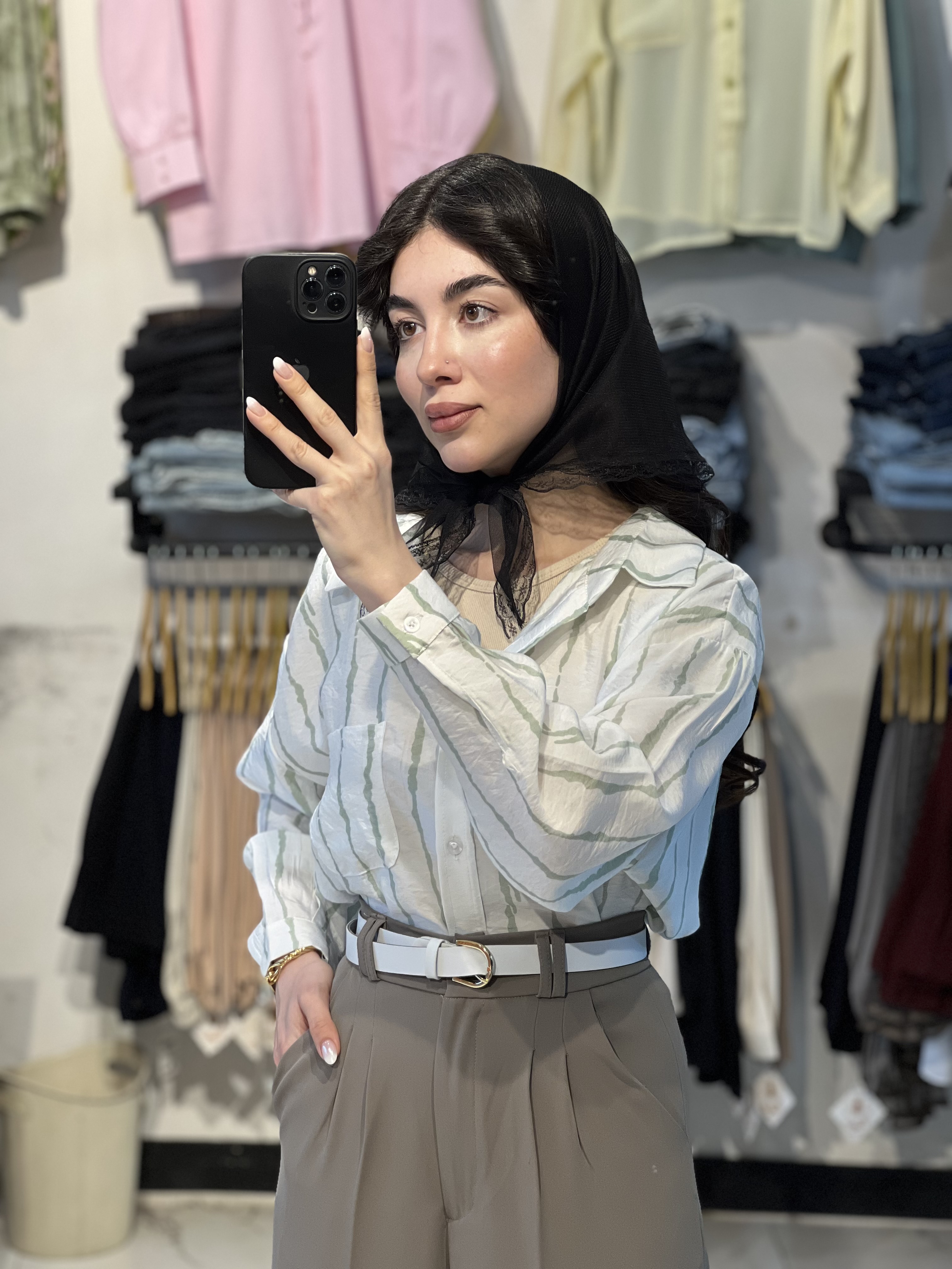 شومیز راه راه رنگی