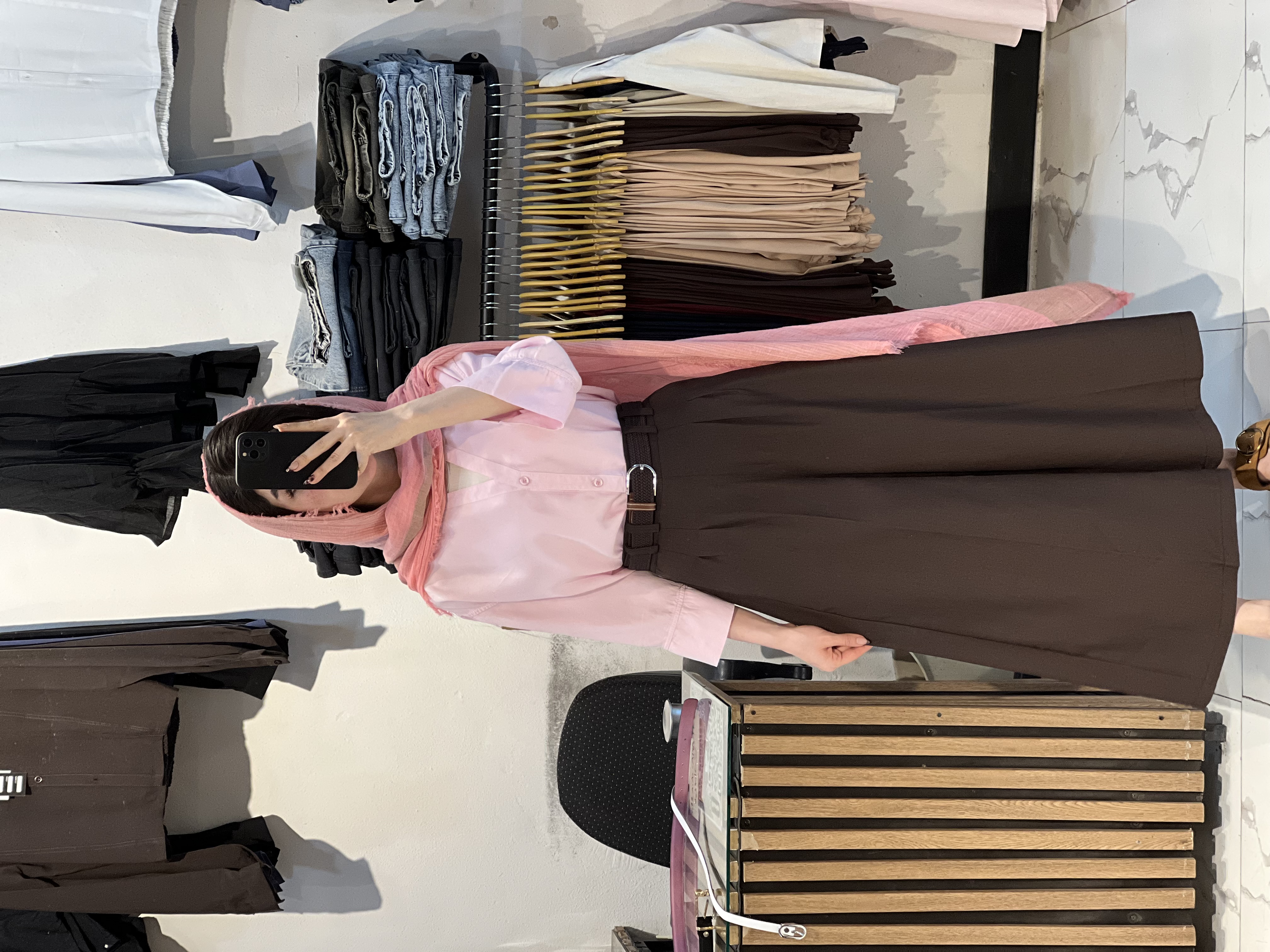شلوار واید پارچه‌ای